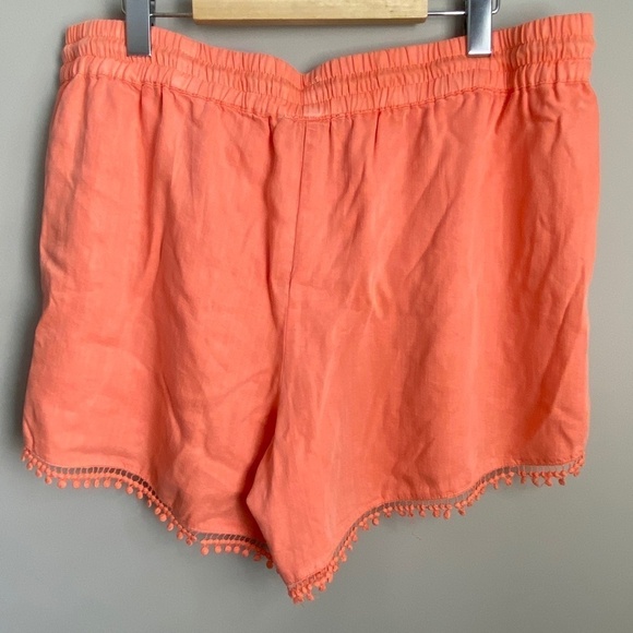 Saks Fifth Avenue Women's Coral Peach Boho Cover-up Shorts Size X-large - Picture 5 of 11
